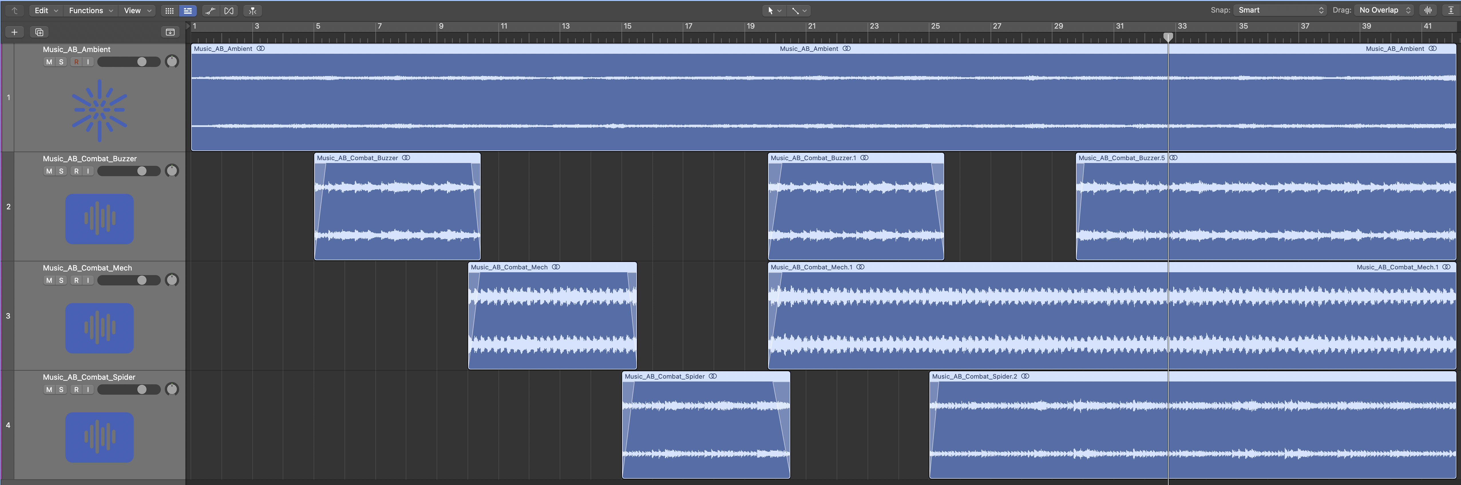 Vertical Stacking Waveforms
